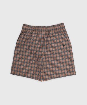 Checkered shorts in brown 