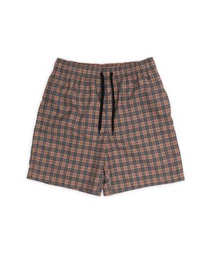 Checkered shorts in brown 