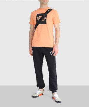 Printed t-shirt in orange 