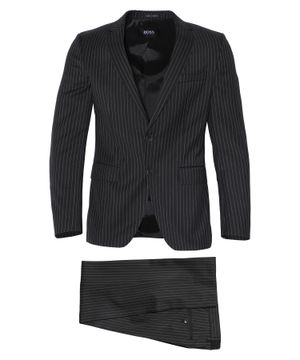 Striped suit in black