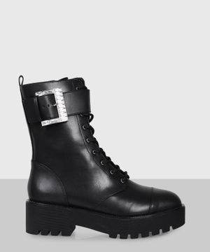 "Bryce" cuff ankle boots in black