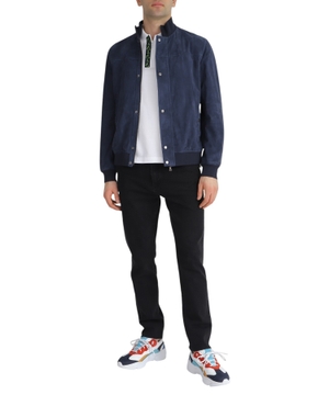 Suede jacket in blue