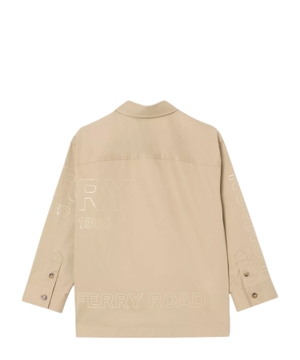 Horseferry print cotton shirt in beige