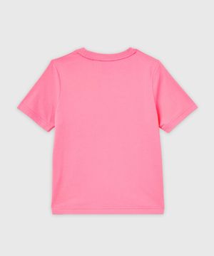 Logo print short sleeve t-shirt in pink