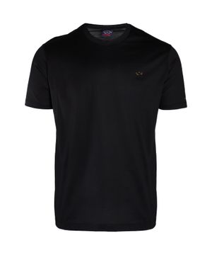 Logo applique detail t-shirt in black 