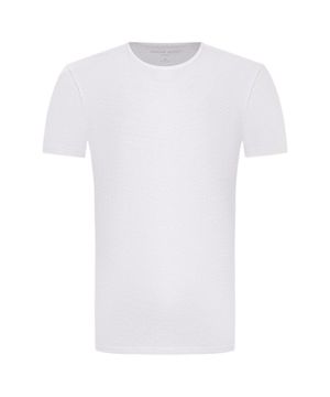 Ağ rəngli düz biçimli t-shirt 