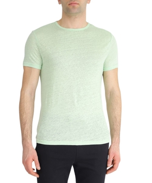 Açıq-yaşıl rəngli düz biçimli t-shirt
