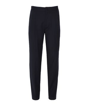 Straight-leg wool trousers