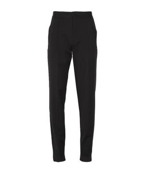 Straight-leg wool trousers