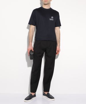 Straight-leg wool trousers