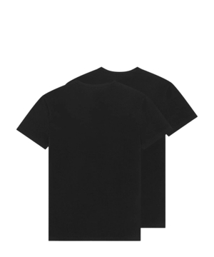 Qara rəngli loqo detallı t-shirt dəsti