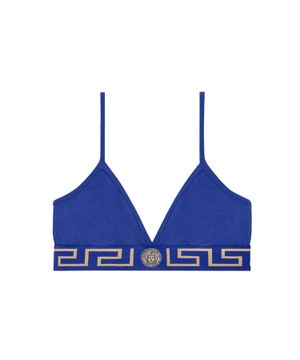 "Greca" beach bra with ornament