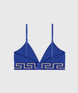 "Greca" beach bra with ornament