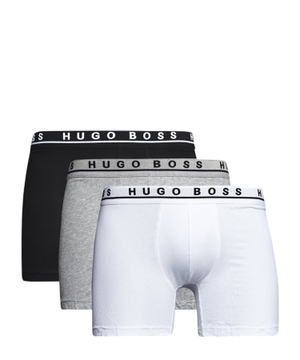 Elastic waist three-pack of trunks