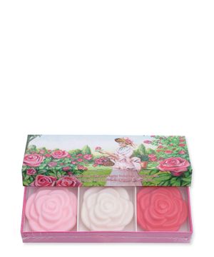 Set of 3 "rose" soaps
