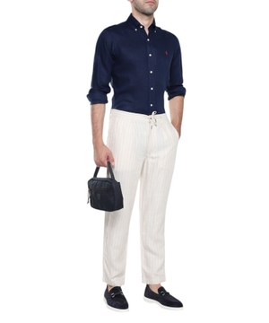 Straight-fit linen shirt