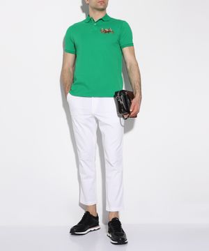 Short sleeve polo t-shirt in green