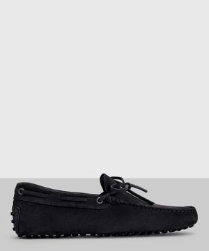 Lace-up suede moccasins