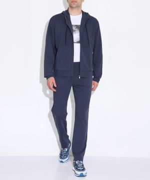 Straight-fit hoodie in blue