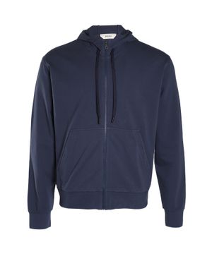 Straight-fit hoodie in blue