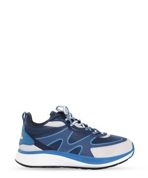 Mixed design sneakers in blue