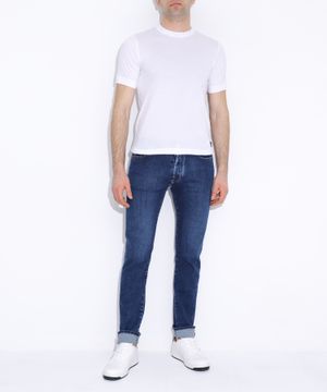 Blue straight-fit jeans 