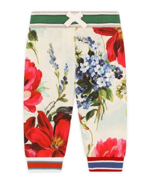 Floral-print track trousers in multicolor