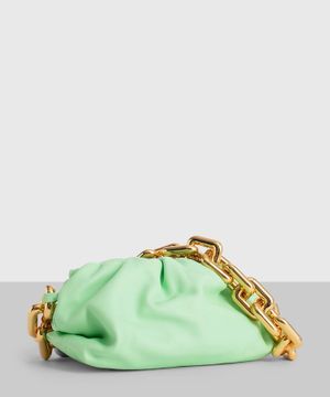 Chain handle detail bag in green