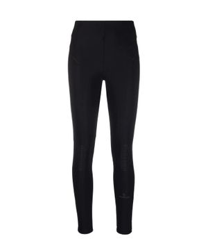 Logo-print straight fit leggings in black