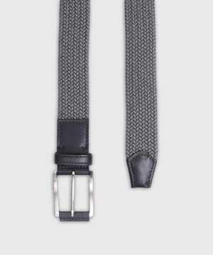 Grey belt with woven design