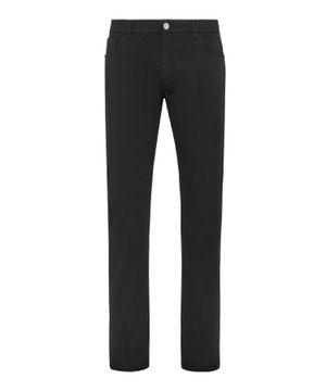 Straight fit logo print jeans in black