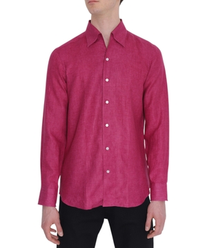 Pink shirt with classic collar