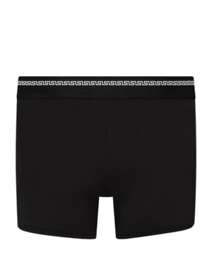 Logo print waist boxers in black