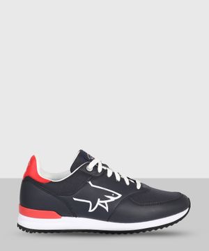 Lace-up design sneakers in navy
