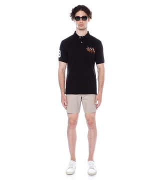 Short sleeve polo with classic collar