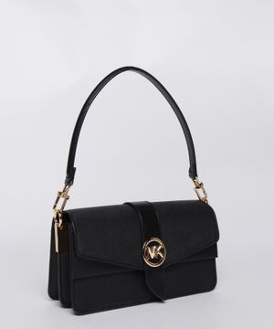 Small leather crossbody bag in black