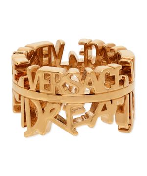 Logo detail gold-tone ring