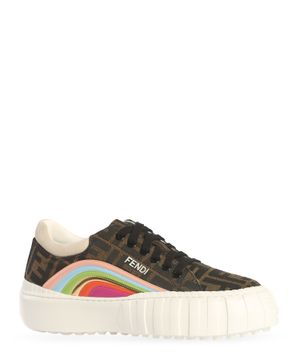 Multicolor striped detail sneakers