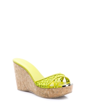 Light-green "Perfume" wedge sandals