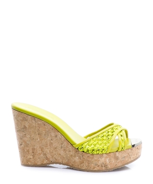 Light-green "Perfume" wedge sandals