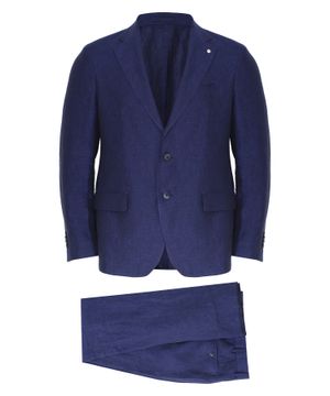 Straight-fit two button fastening suit