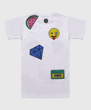 Applique detail t-shirt in white 