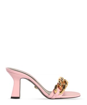 Gold-tone chain detail mule in pink