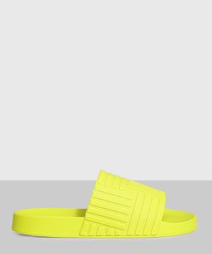 Rubber sandals with logo in light green