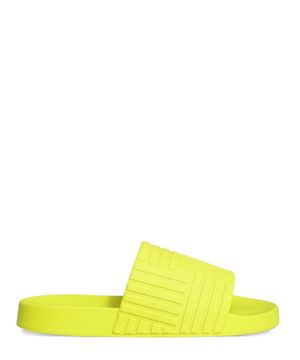 Rubber sandals with logo in light green