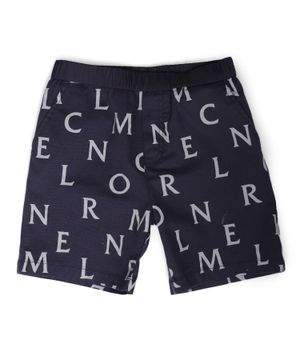 Logo print shorts in navy