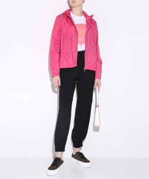 Hooded jacket in pink 