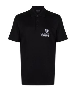 Embroidered-logo short sleeve polo shirt