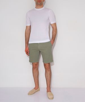 Light-green straight fit shorts