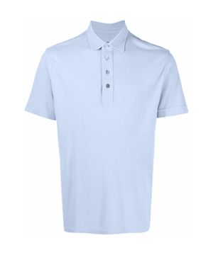 Short sleeve straight fit polo